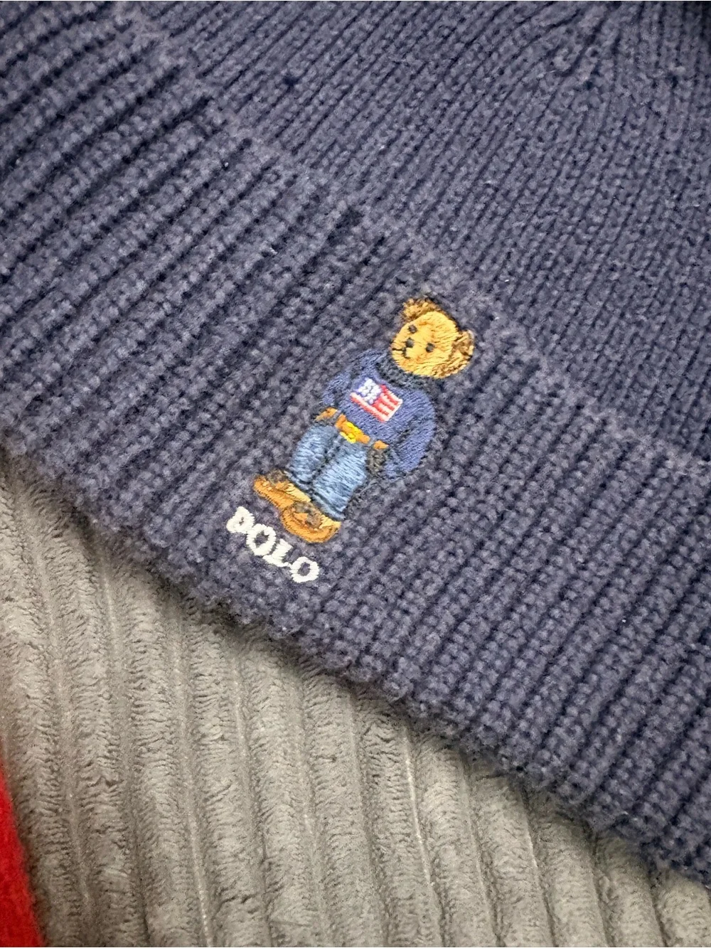 Polo by Ralph Lauren Mens Beanies - Gray, Navy & Red